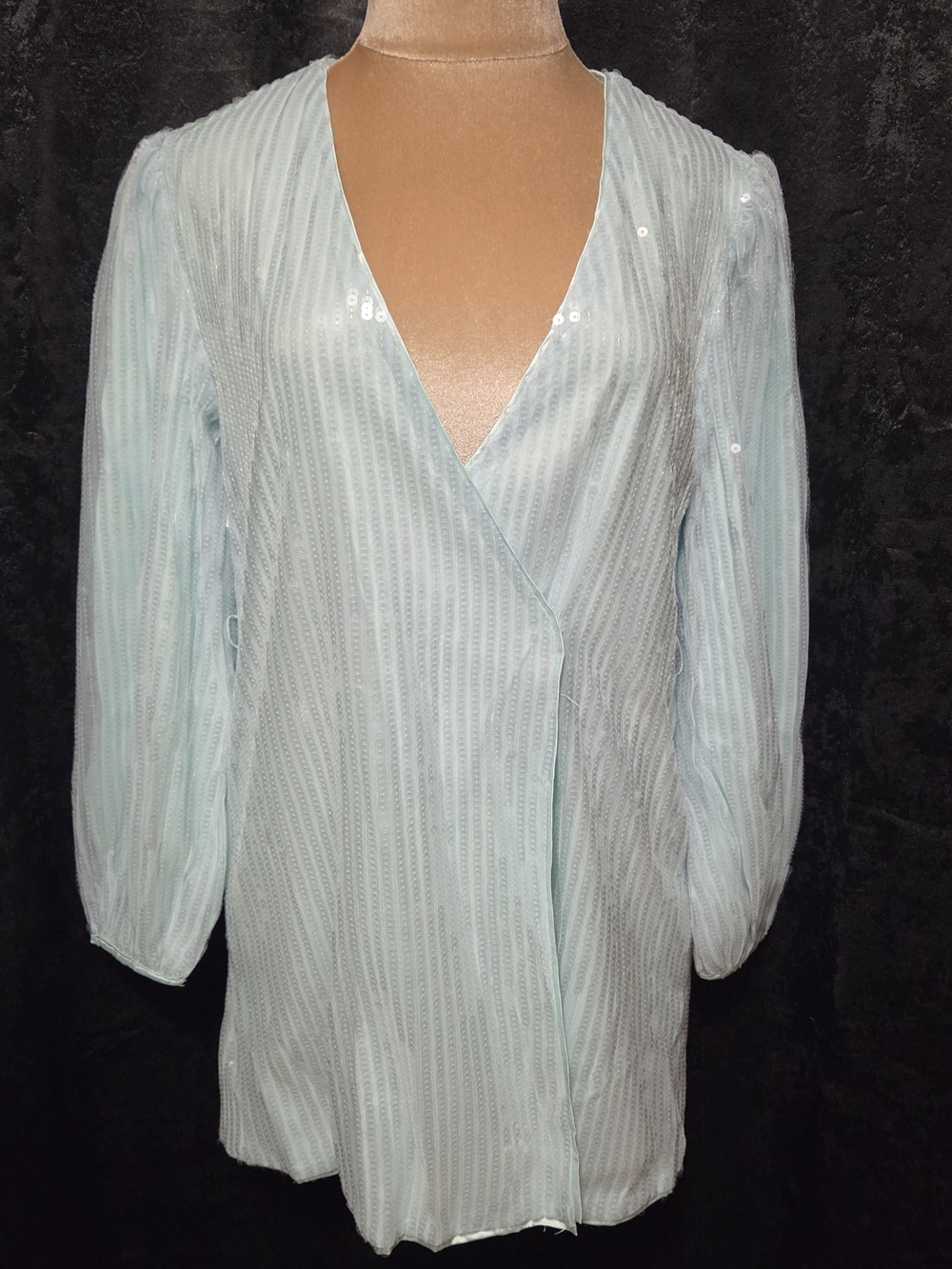 Fashion Nova S Mini Dress Light Blue & Satin - Picture 5 of 10